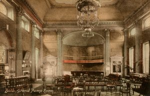 Grand Pump Room, Bath, Somerset, slutningen af det 19. eller begyndelsen af det 20. århundrede.