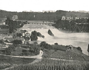 Rhinens fald, Schaffhausen, Schweiz, 1895.