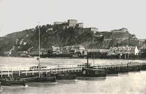 Fæstningen Ehrenbreitstein ved Rhinen, Tyskland, 1895.