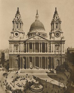 Den store kirke bygget af Wren på stedet for Old St. Pauls, c1935.