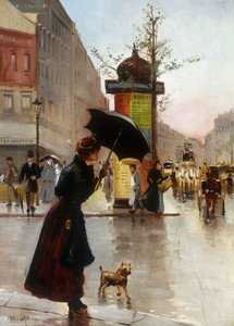 Paris Street Scene, 1890 af Francis Garat