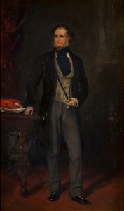 Portræt af Edward Stanley, ca. 14th Earl of Derby, ca. 1820-69 (olie på lærred) af Francis Grant
