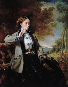 Portræt af Hon. Mrs Meynell-Ingram (olie på lærred) af Francis Grant