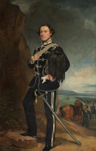 The 2nd Lord de Tabley som oberstkommandant for jarlen af Chesters Yeomanry Cavalry af Francis Grant