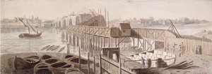 Konstruktion af Blackfriars Bridge, c1762