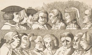 Tavle IV, fra Regler for tegning af karikaturer, 26. februar 1788.