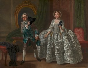David Garrick og Mrs. Pritchard i Benjamin Hoadleys "The Suspicious Husband" af Francis Hayman