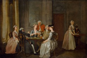 Spiller ved Quadrille, 1740-50. af Francis Hayman