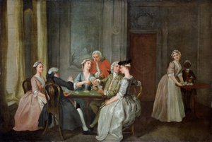Spiller ved Quadrille, 1740-50 af Francis Hayman