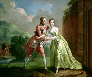 Robert Lovelace forbereder sig på at bortføre Clarissa Harlowe, fra 