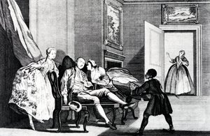 Stjæler et kys, ca. 1743 af Francis Hayman