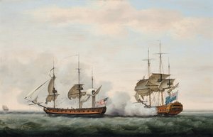 East India Companys skib Bridgewater forsvarede sin last mod et angreb fra den amerikanske kaper Hampden på vej fra St. Helena til England den 8. marts 1779