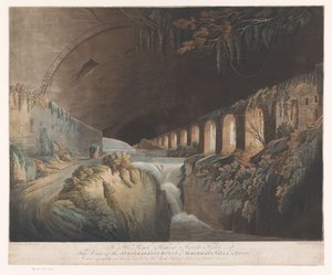 Udsigt over ruinerne af Villa Maecenas i Tivoli Udsigt over de underjordiske ruiner af Maecenas