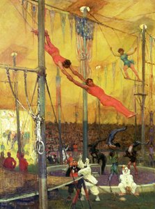 Trapeze Artists (olie på lærred)