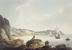 Scarborough, ca. 1820 (blyant og akvarel på papir) af Francis Nicholson