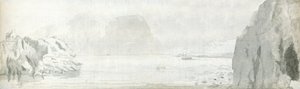 Swansea, ca. 1678 (akvarel  brunt blæk på papir)