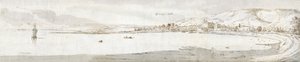 Swansea, ca. 1678 (akvarel og brunt blæk på papir) af Francis Place