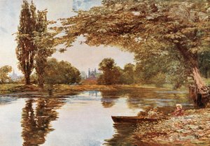 Eton College Chapel fra Themsen af Francis S. Walker