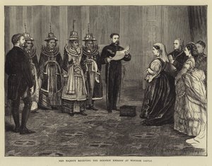 Hendes Majestæt modtager den burmesiske ambassade på Windsor Castle af Francis S. Walker