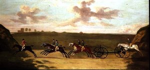 The Carriage Match at Newmarket, Against Time, 29. august 1750 (olie på lærred)