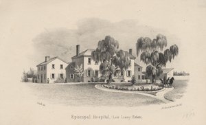 Episcopal Hospital, litho af P.S. Duval og søn, 1856 af Francis Schell