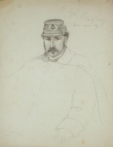 General Negley, Union Army, ca. 1860 (blyant på papir) af Francis Schell
