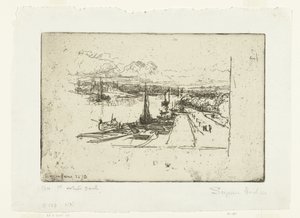Amstel fra Amstelhotel Amstel II af Francis Seymour Haden (Sir) (signed by artist)