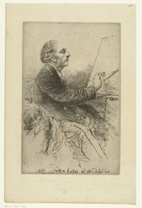 Selvportræt af Francis Seymour-Haden Portræt af Francis Seymour Haden, nr. 4 (mens du maler)
