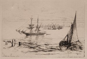 En Brig ved Anker af Francis Seymour Haden