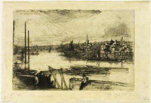 Battersea Reach af Francis Seymour Haden