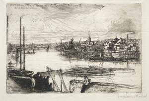 Battersea Reach af Francis Seymour Haden