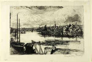 Battersea Reach af Francis Seymour Haden