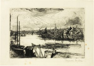 Battersea Reach af Francis Seymour Haden