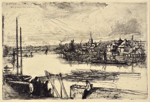 Battersea Reach af Francis Seymour Haden