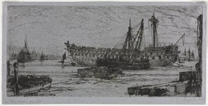Opløsning af Agamemnon, 1870. af Francis Seymour Haden