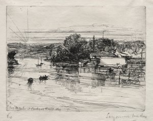 Cardigan Bridge. af Francis Seymour Haden