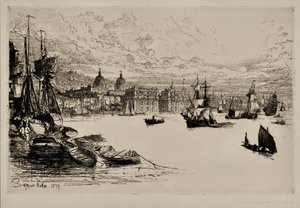 Greenwich af Francis Seymour Haden