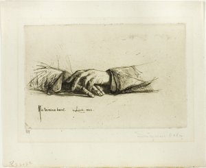 Hænder foldede af Francis Seymour Haden