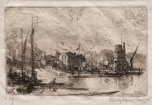 Harry Kellys, Putney. af Francis Seymour Haden