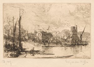 Harry Kellys, Putney, 1865-1866. af Francis Seymour Haden