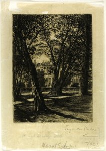 Kensington Gardens, nr. I (lille tallerken) af Francis Seymour Haden