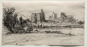 Kidwelly Castle, 1859. af Francis Seymour Haden