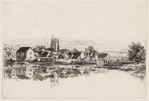 Kidwelly Town af Francis Seymour Haden