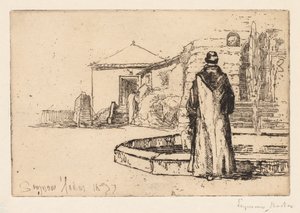 Munk ved et springvand af Francis Seymour Haden