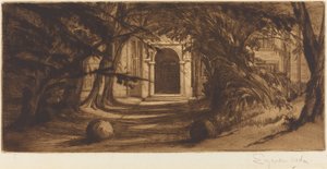 Mytton Hall af Francis Seymour Haden