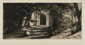 Mytton Hall af Francis Seymour Haden