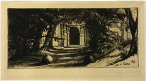 Mytton Hall af Francis Seymour Haden