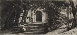 Mytton Hall, 1859. af Francis Seymour Haden