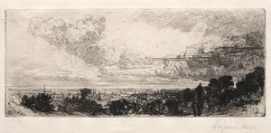 Uden for studievinduet, 1862. af Francis Seymour Haden