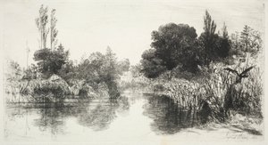 Del Mill Pond af Francis Seymour Haden